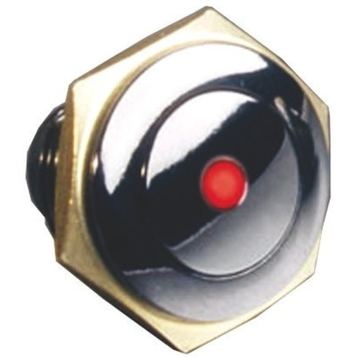 ITW 57M Single Pole Single Throw (SPST) Momentary Red LED Push Button Switch, IP67, 16.1 (Dia.)mm, Panel Mount, 48V dc