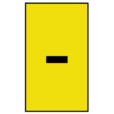 HellermannTyton HO85 Slide On Cable Markers, Black on Yellow, Pre-printed "-", 1.8 → 6.3mm Cable