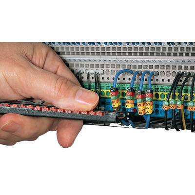 HellermannTyton WIC2 Snap On Cable Marker Kit, Black, Blue, Brown, Green, Grey, Orange, Red, Violet, White, Yellow,