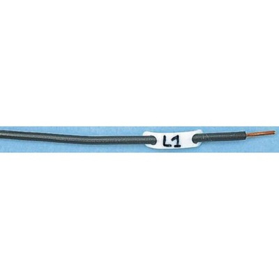 SES Sterling Slide On Cable Markers, White