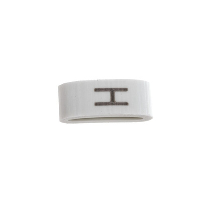 HellermannTyton HODS85 Slide On Cable Markers, Black on White, Pre-printed "H", 1.8 → 6.3mm Cable