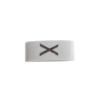 HellermannTyton HODS85 Slide On Cable Markers, Black on White, Pre-printed "X", 1.8 → 6.3mm Cable