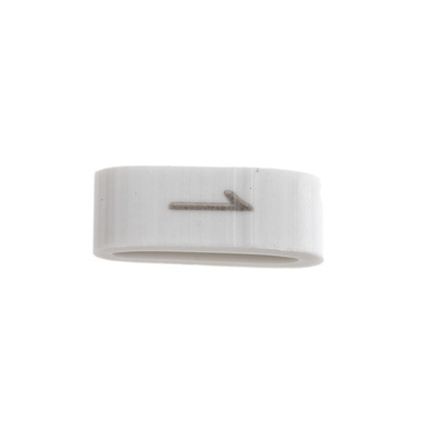 HellermannTyton HODS85 Slide On Cable Markers, Black on White, Pre-printed "1", 1.8 → 6.3mm Cable