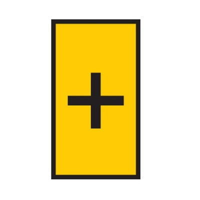HellermannTyton WIC Snap On Clip On Cable Marker, Yellow, Pre-printed "+", 2 → 2.8mm Cable