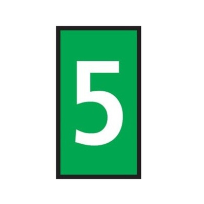 HellermannTyton WIC0 Cable Markers, Green, Pre-printed "5", 2 → 2.8mm Cable