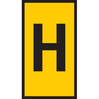 HellermannTyton WIC1 Cable Markers, Yellow, Pre-printed "H", 2 → 2.8mm Cable