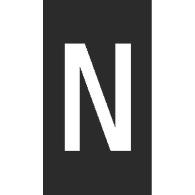HellermannTyton WIC1 Cable Markers, Black, Pre-printed "N", 2 → 2.8mm Cable