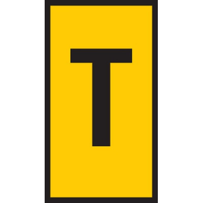 HellermannTyton WIC1 Cable Markers, Yellow, Pre-printed "T", 2 → 2.8mm Cable