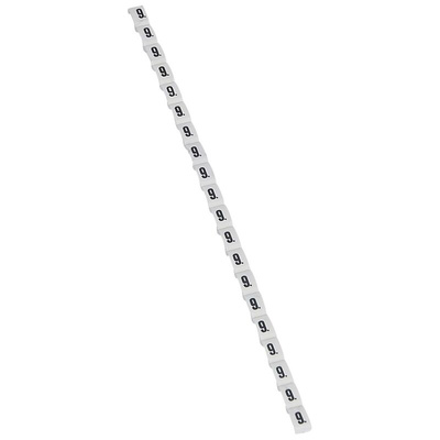 Legrand Clip On Cable Marker, Black on White, Pre-printed "9", for Cable