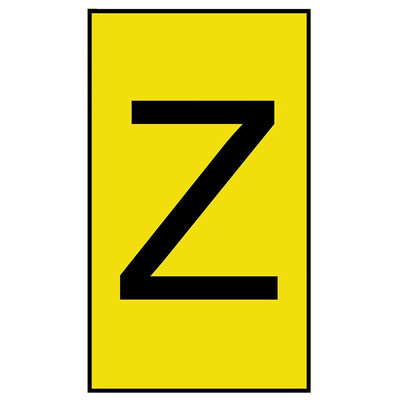 HellermannTyton Ovalgrip Slide On Cable Markers, Black on Yellow, Pre-printed "Z", 2.5 → 6mm Cable