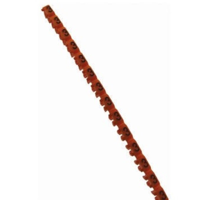 Legrand CAB 3 Clip On Cable Markers, Orange, Pre-printed "3", 0.8 → 2.2mm Cable