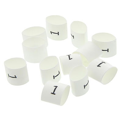 TE Connectivity TRSA Heat Shrink Cable Markers, White, Pre-printed "0 → 9", 1 → 3mm Cable
