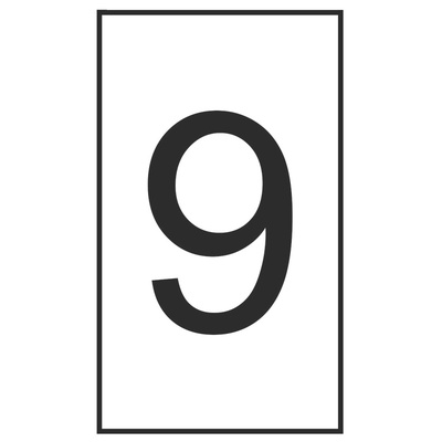 HellermannTyton Ovalgrip Slide On Cable Markers, Black on White, Pre-printed "9", 1.8 → 6.3mm Cable