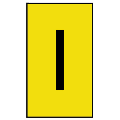 HellermannTyton Ovalgrip Slide On Cable Markers, Black on Yellow, Pre-printed "I", 1.7 → 3.6mm Cable