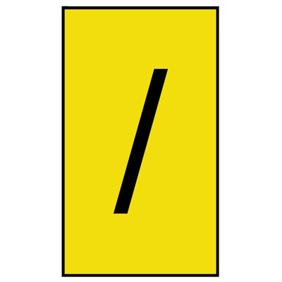 HellermannTyton Ovalgrip Slide On Cable Markers, Black on Yellow, Pre-printed "/", 1.7 → 3.6mm Cable