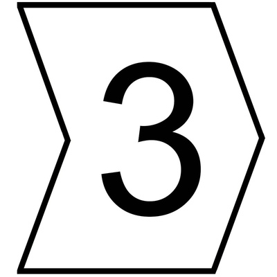 HellermannTyton Helagrip Slide On Cable Markers, Black on White, Pre-printed "3", 1 → 3mm Cable