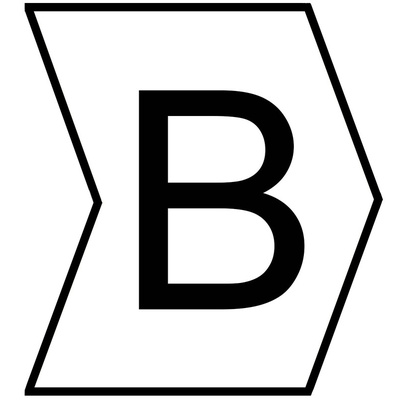 HellermannTyton HGDC Slide On Cable Markers, Black on White, Pre-printed "B", 1 → 3mm Cable