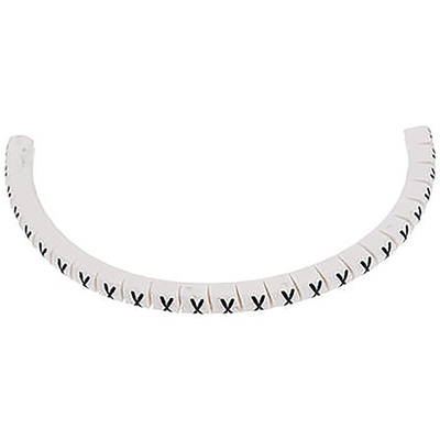 HellermannTyton HGDC Slide On Cable Markers, Black on White, Pre-printed "X", 2 → 5mm Cable