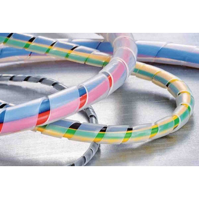 HellermannTyton Spiral Wrap, I.D 9mm, 100mm PTFE SBPTFE Series