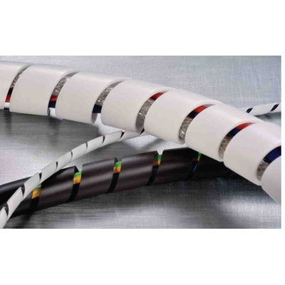 HellermannTyton Spiral Wrap, I.D 9mm, 100mm polyethylene (PE) SBPEFR Series