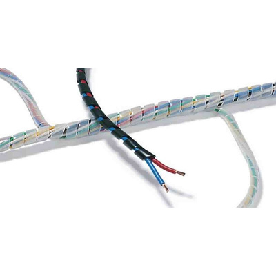 HellermannTyton Spiral Wrap, I.D 9mm, 100mm polyethylene (PE) SBPEFR Series