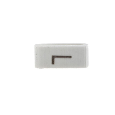 HellermannTyton HODS85 Slide On Cable Markers, Black on White, Pre-printed "L", 1.8 → 6.3mm Cable