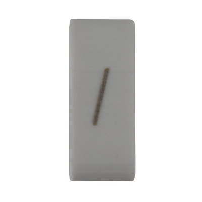 HellermannTyton HODS85 Slide On Cable Markers, Black on White, Pre-printed "/", 1.8 → 6.3mm Cable