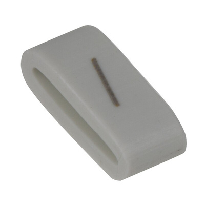 HellermannTyton HODS85 Slide On Cable Markers, Black on White, Pre-printed "/", 1.8 → 6.3mm Cable