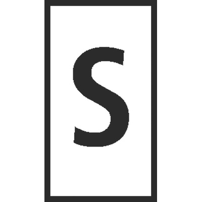 HellermannTyton Slide On Cable Markers, Black on Yellow, Pre-printed "S", 1.8 → 6.3mm Cable