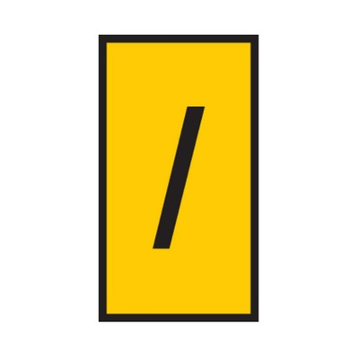HellermannTyton WIC Snap On Clip On Cable Marker, Yellow, Pre-printed "/", 2 → 2.8mm Cable