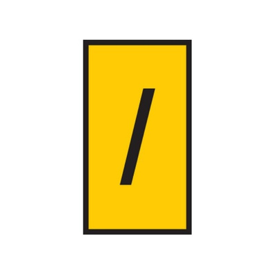 HellermannTyton WIC Snap On Clip On Cable Marker, Yellow, Pre-printed "/", 2.8 → 3.8mm Cable