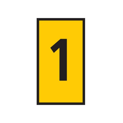 HellermannTyton WIC Snap On Clip On Cable Marker, Yellow, Pre-printed "2", 2.8 → 3.8mm Cable