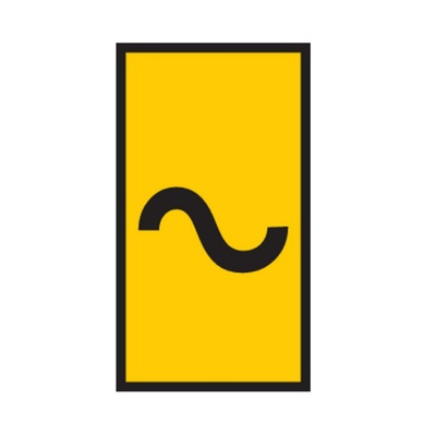 HellermannTyton WIC Snap On Clip On Cable Marker, Yellow, Pre-printed "AC", 2 → 2.8mm Cable