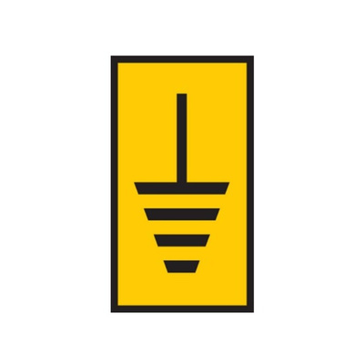HellermannTyton WIC Snap On Clip On Cable Marker, Yellow, Pre-printed "ERDE", 2.8 → 3.8mm Cable