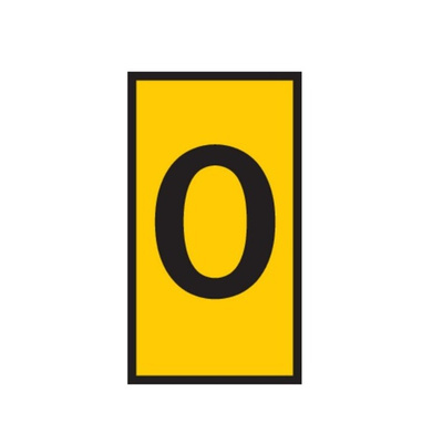 HellermannTyton WIC Snap On Clip On Cable Marker, Yellow, Pre-printed "O", 2.8 → 3.8mm Cable