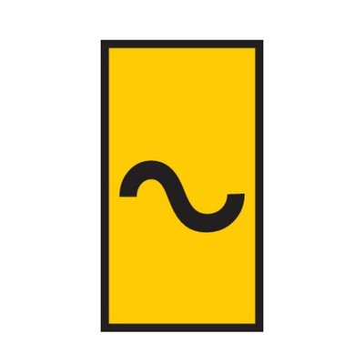 HellermannTyton WIC Snap On Clip On Cable Marker, Yellow, Pre-printed "AC", 4.3 → 5.3mm Cable