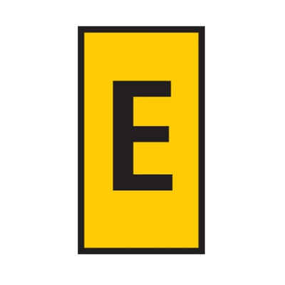 HellermannTyton WIC Snap On Clip On Cable Marker, Yellow, Pre-printed "E", 4.3 → 5.3mm Cable
