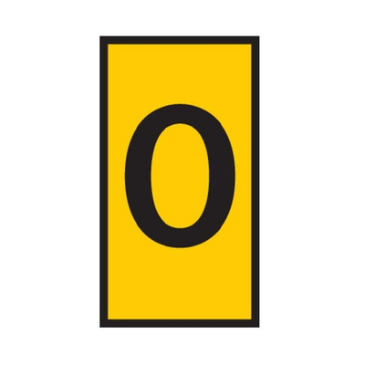 HellermannTyton WIC Snap On Clip On Cable Marker, Yellow, Pre-printed "O", 4.3 → 5.3mm Cable