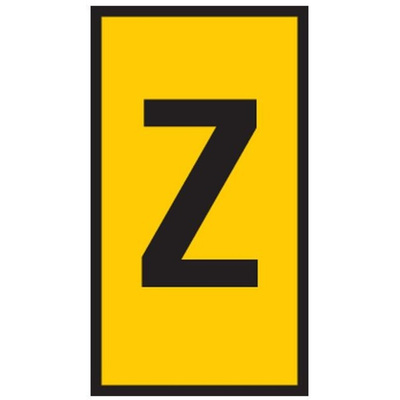HellermannTyton HODS50 Slide On Cable Marker, Black on Yellow, Pre-printed "Z", 1.7 → 3.6mm Cable