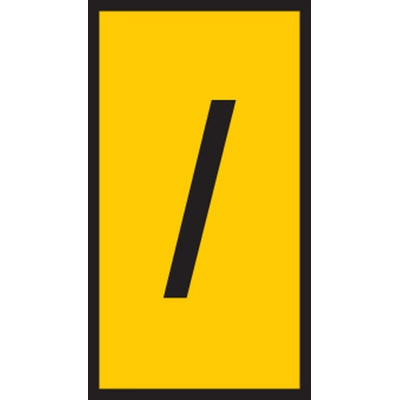 HellermannTyton WIC0 Cable Markers, Yellow, Pre-printed "/", 2 → 2.8mm Cable