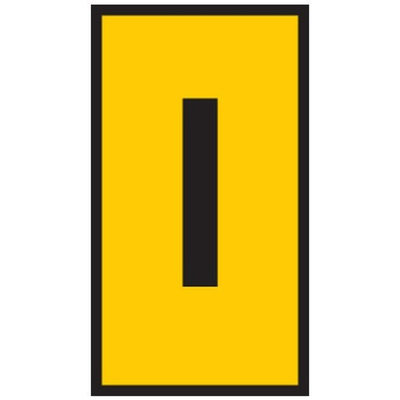 HellermannTyton WIC0 Cable Markers, Yellow, Pre-printed "I", 2 → 2.8mm Cable