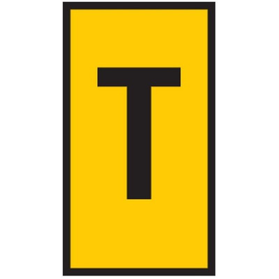 HellermannTyton WIC0 Cable Markers, Yellow, Pre-printed "T", 2 → 2.8mm Cable