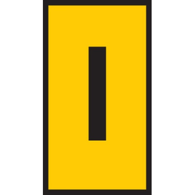 HellermannTyton WIC1 Cable Markers, Yellow, Pre-printed "I", 2 → 2.8mm Cable