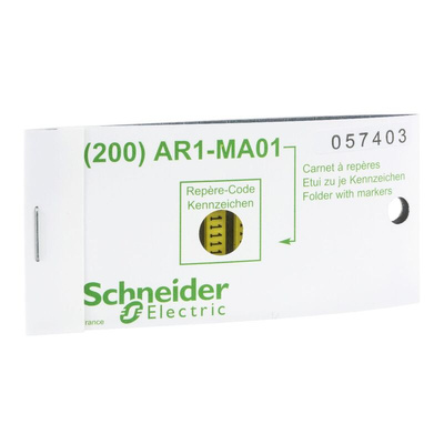 Schneider Electric AR1 Clip Tag Cable Marker, Black, Pre-printed "J"