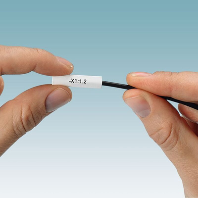 Phoenix Contact MM-WMS Heat Shrink Cable Marker, White, 4.8 → 9.5mm Cable, for THERMOMARK