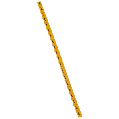 Legrand Clip On Cable Marker, Black on Yellow, Pre-printed "L", for Cable