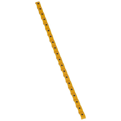 Legrand Clip Tag Cable Marker, Black on Yellow, for Cable