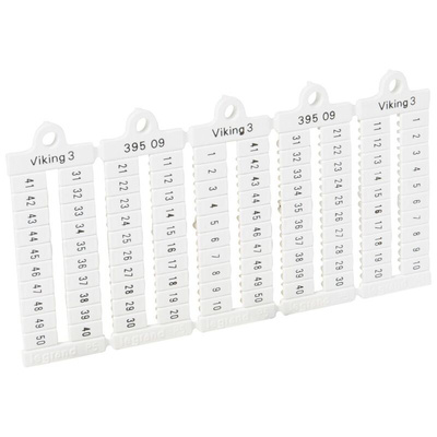 Legrand Cable Marker, White, for Terminal Blocks