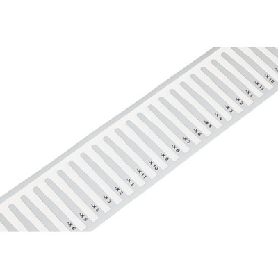 Wago 211 Push In Cable Marker, White, Pre-printed "Plain", for Nozzles
