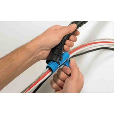 HellermannTyton Spiral Wrap, I.D 25mm, 27mm Polypropylene Helawrap Series